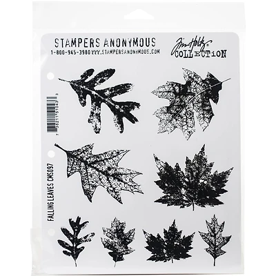 Stampers Anonymous Tim Holtz® Falling Leaves Cling Stamps 