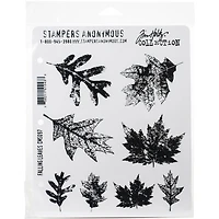 Stampers Anonymous Tim Holtz® Falling Leaves Cling Stamps 