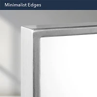 Head West Brushed Nickel 22" x 34" Float Framed Accent Mirror