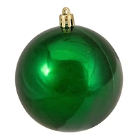 32ct. 3.5" Christmas Green Shatterproof 4-Finish Christmas Ball Ornaments