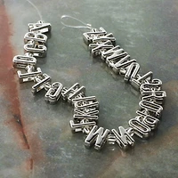 Rhodium Alphabet Metal Beads by Bead Landing™