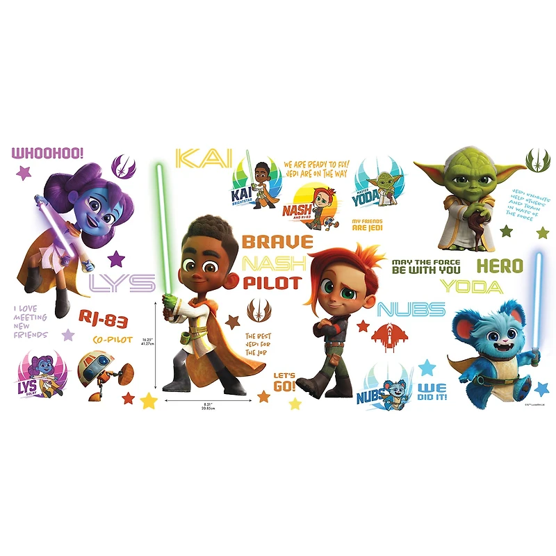 RoomMates Star Wars Young Jedi Adventures Wall Decals