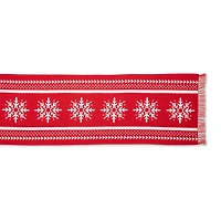 DII® 72" Nordic Snowflake Stripe Jacquard Table Runner