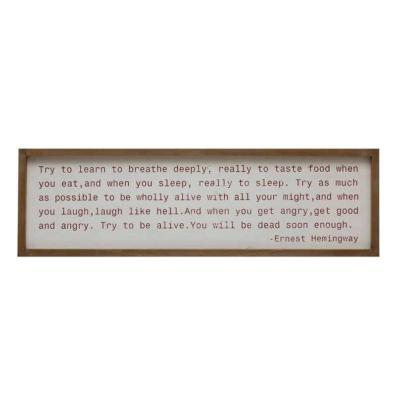 Hello Honey® Try to be Alive Wood Framed Wall Décor