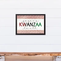 Joyous Kwanzaa To All Black Framed Canvas Art