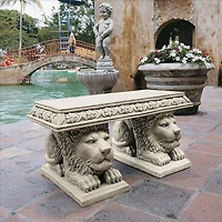 Design Toscano 15" Grand Lion of St. John's Square Sculptural Bench