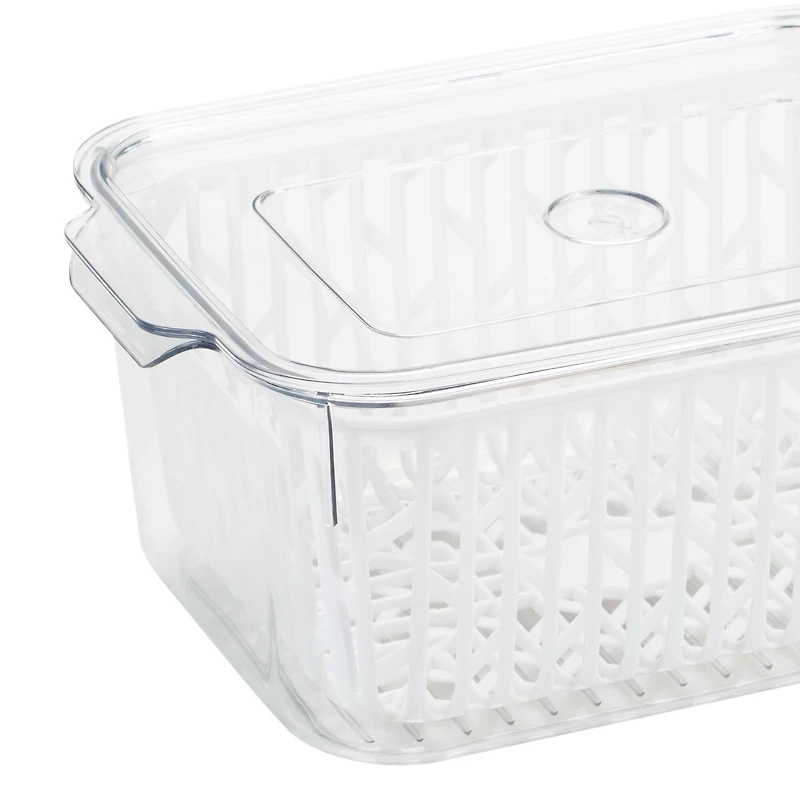 Kitchen Details Clear Storage Container with Strainer