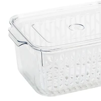Kitchen Details Clear Storage Container with Strainer