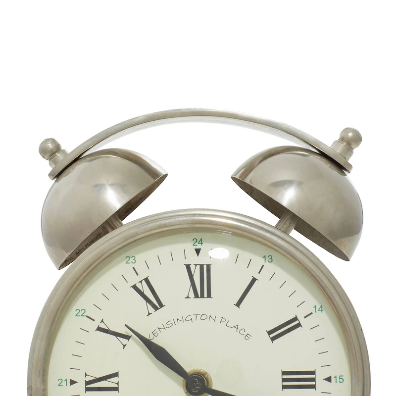 7" Stainless Steel and Aluminum Traditional Clock