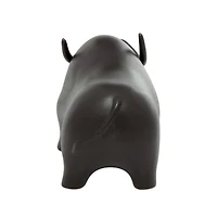The Novogratz 12" Black Contemporary Bull Sculpture