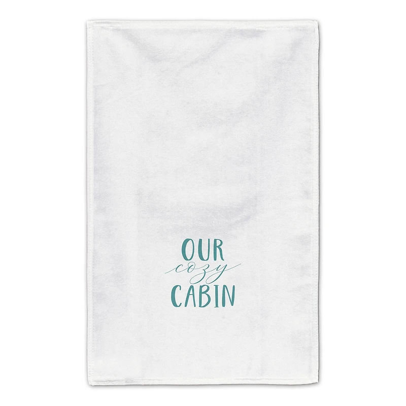 Snowy Town Teal Tea Towels - Set of 2