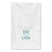 Snowy Town Teal Tea Towels - Set of 2