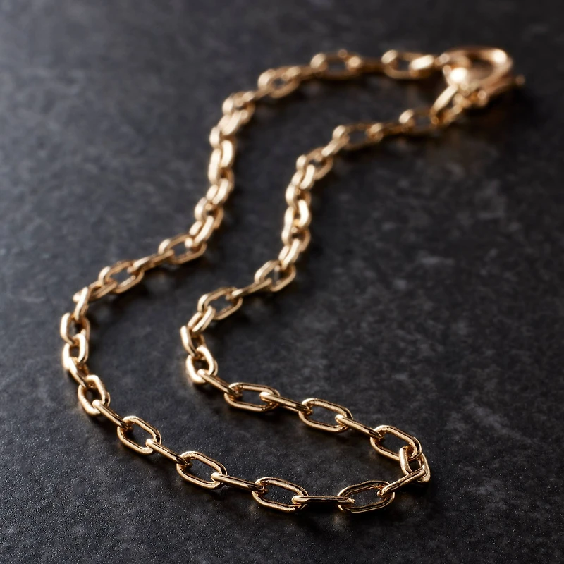 7.5" Gold Paperclip Charm Bracelet by Bead Landing™