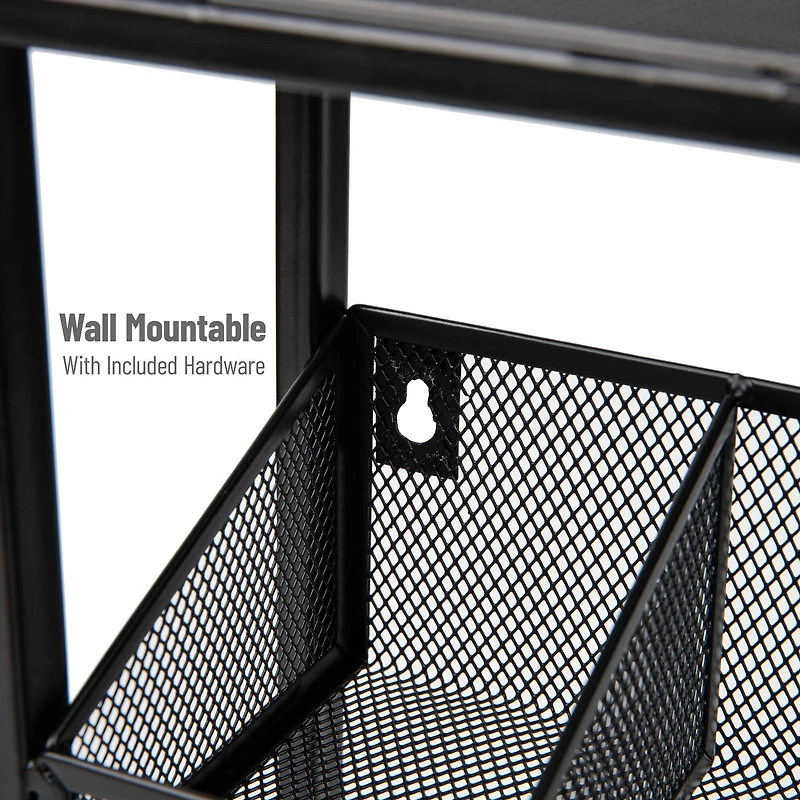 Mind Reader 14.25" Black Tea Box Organizer