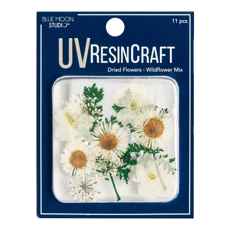 Blue Moon Studio™ UV Resin Craft White Dried Wildflower Mix