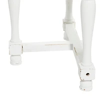 24" White Wood Farmhouse Accent Table