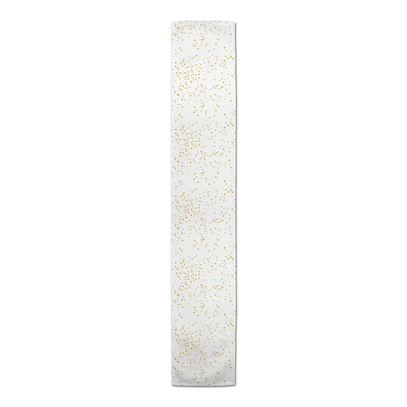 90" White & Gold Stars Table Runner