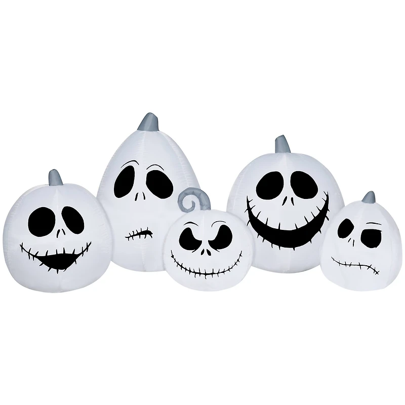 3ft. Airblown® Inflatable Halloween Jack Skellington White Pumpkin Faces Collection Scene