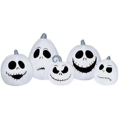 3ft. Airblown® Inflatable Halloween Jack Skellington White Pumpkin Faces Collection Scene