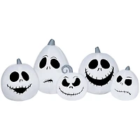 3ft. Airblown® Inflatable Halloween Jack Skellington White Pumpkin Faces Collection Scene