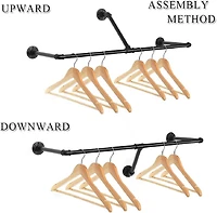 33" Wall Mounted Clothes Rack