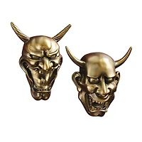 Design Toscano Hannya Demon Mask Wall Sculptures Set