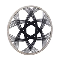 The Novogratz Black Wood Modern Wall Decor, 34" x 34" x 1"