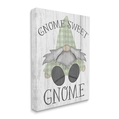Stupell Industries Gnome Sweet Gnome Canvas Wall Art