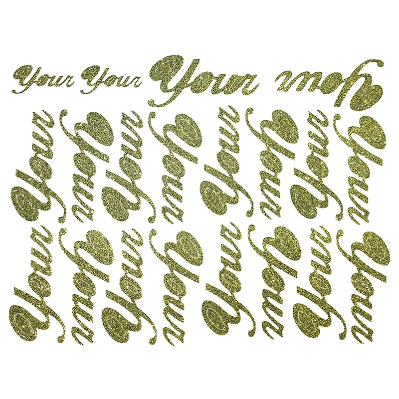 JAM Paper Your Gold Script Floral Adhesive