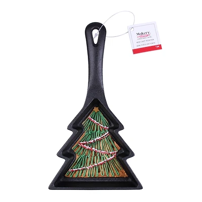 Mini Christmas Tree Cast Iron Pan by Makery™