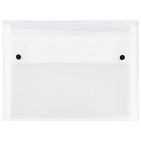 JAM Paper 9" x 13" Clear Plastic Accordion Folder