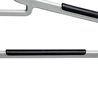 Honey Can Do Gray & Black Anti-Slip Rubber Grip Plastic Hangers, 15ct.