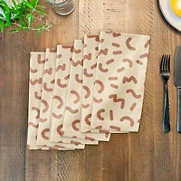 Funky Squiggles 10" x 10"  Cotton Twill Napkin