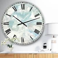 Designart Pale Blue Shade III Wall Clock