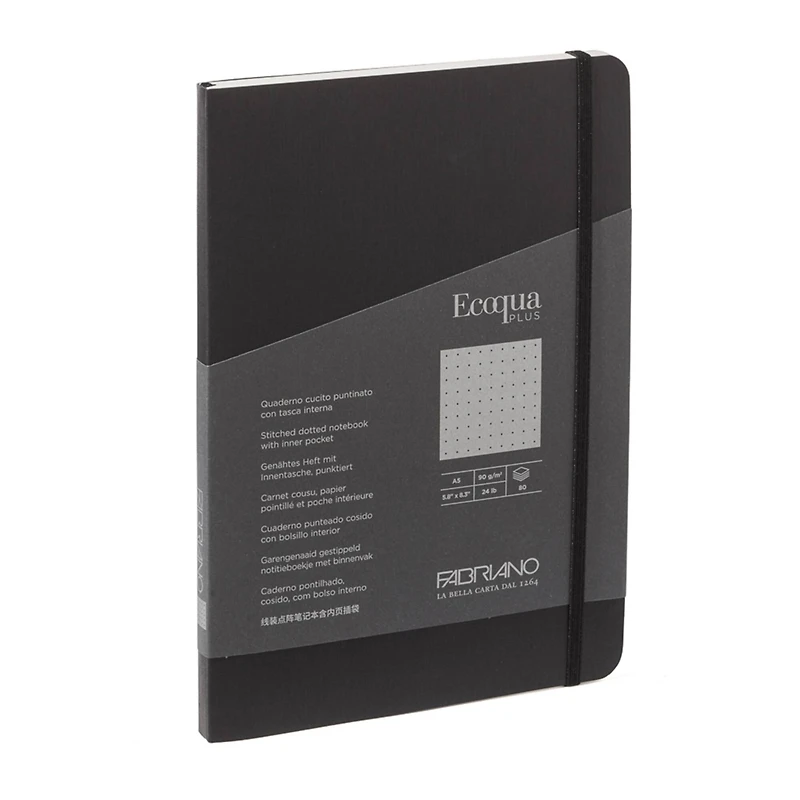Fabriano® Ecoqua Plus Dotted A5 Fabric-Bound Notebook