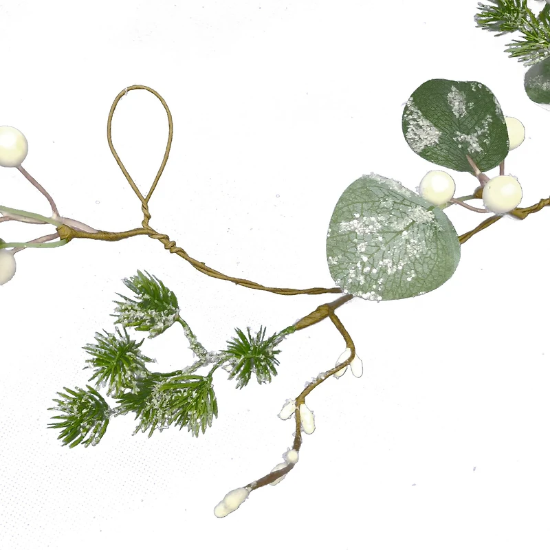5ft. Eucalyptus & White Berry Coiled Garland by Ashland®