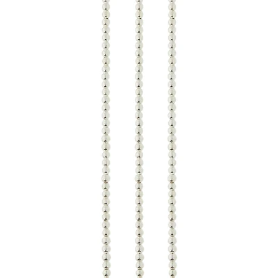 9 Pack: Sterling Silver-Plated Round Beads by Bead Landing