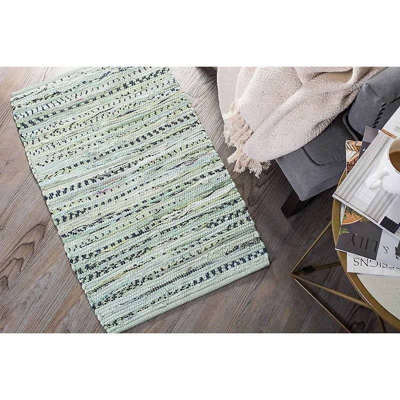 DII® Multi Mint Rag Rug, 20" x 31.5"
