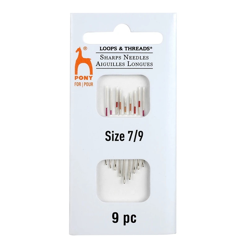 Pony® 7/9 Sharp Needles by Loops & Threads®, 9ct.