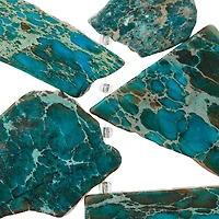12 Pack:  Blue Imperial Jasper Nugget Beads by Bead Landing™