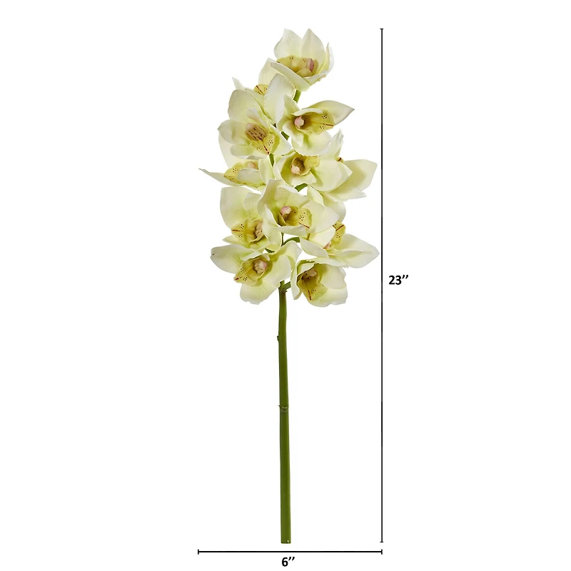 23" Cymbidium Orchid Artificial Flower (Set of 3