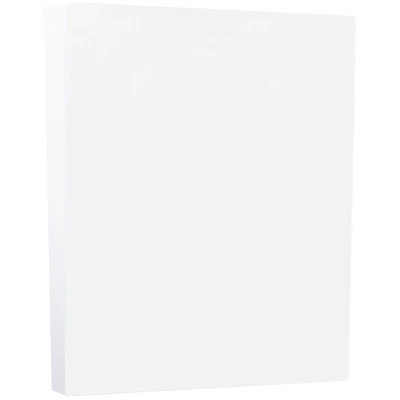 JAM Paper White 8.5" x 11" Bristol Vellum Cardstock, 100 Sheets