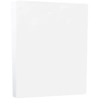 JAM Paper White 8.5" x 11" Bristol Vellum Cardstock, 100 Sheets