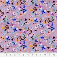 Fabric Editions Purple Bellino Foliage Cotton Fabric