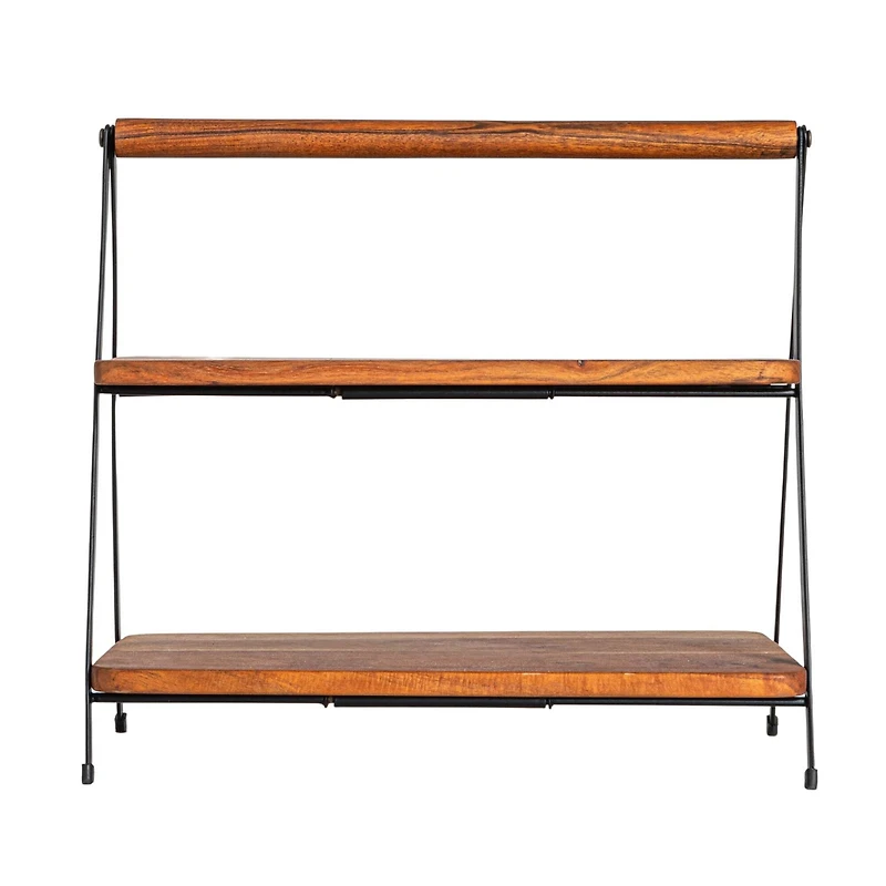  Hello Honey® 2 Tier Acacia Wood Stand