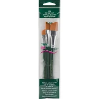 Plaid® One Stroke Angular Brush Set, 3ct.
