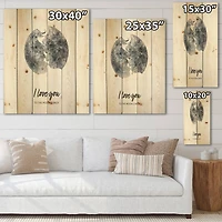 Designart - Romantic Moon Kiss of Two Lovers