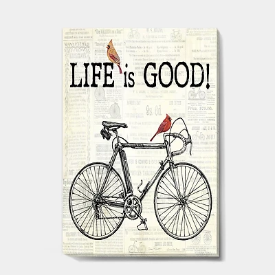 Designart - Bicycle With Cardinals C