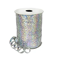 Gwen Studios 3/16'' x 100yd. Holographic Silver Curling Ribbon, 3ct.