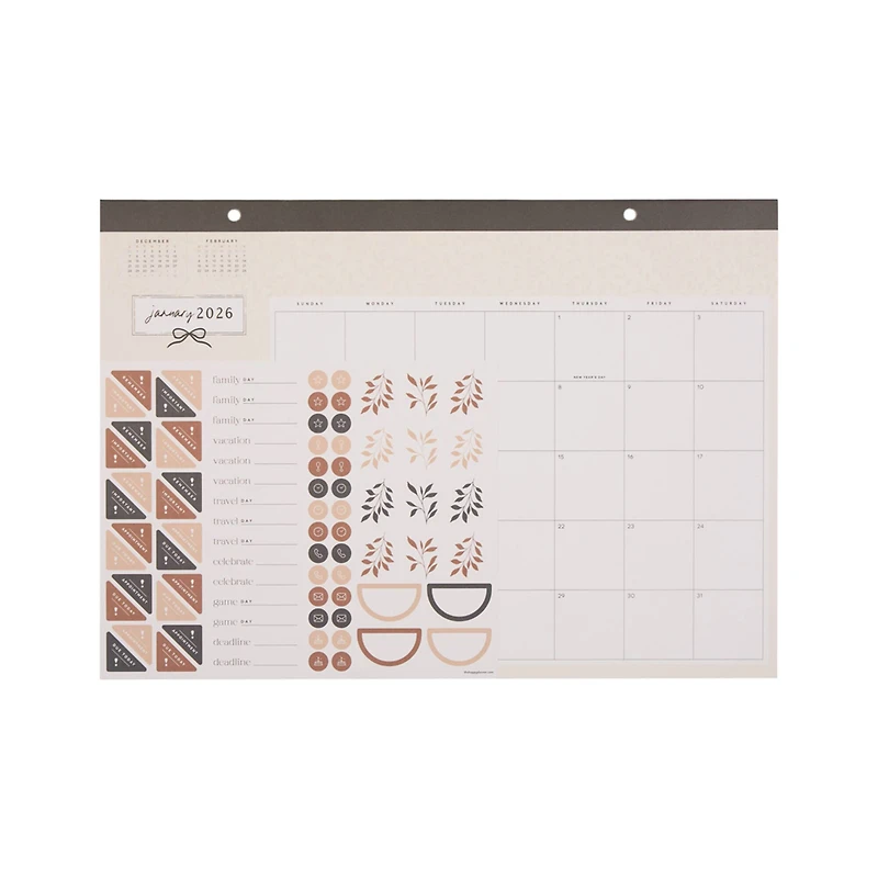 The Happy Planner® Modern Charm Small Desk Calendar